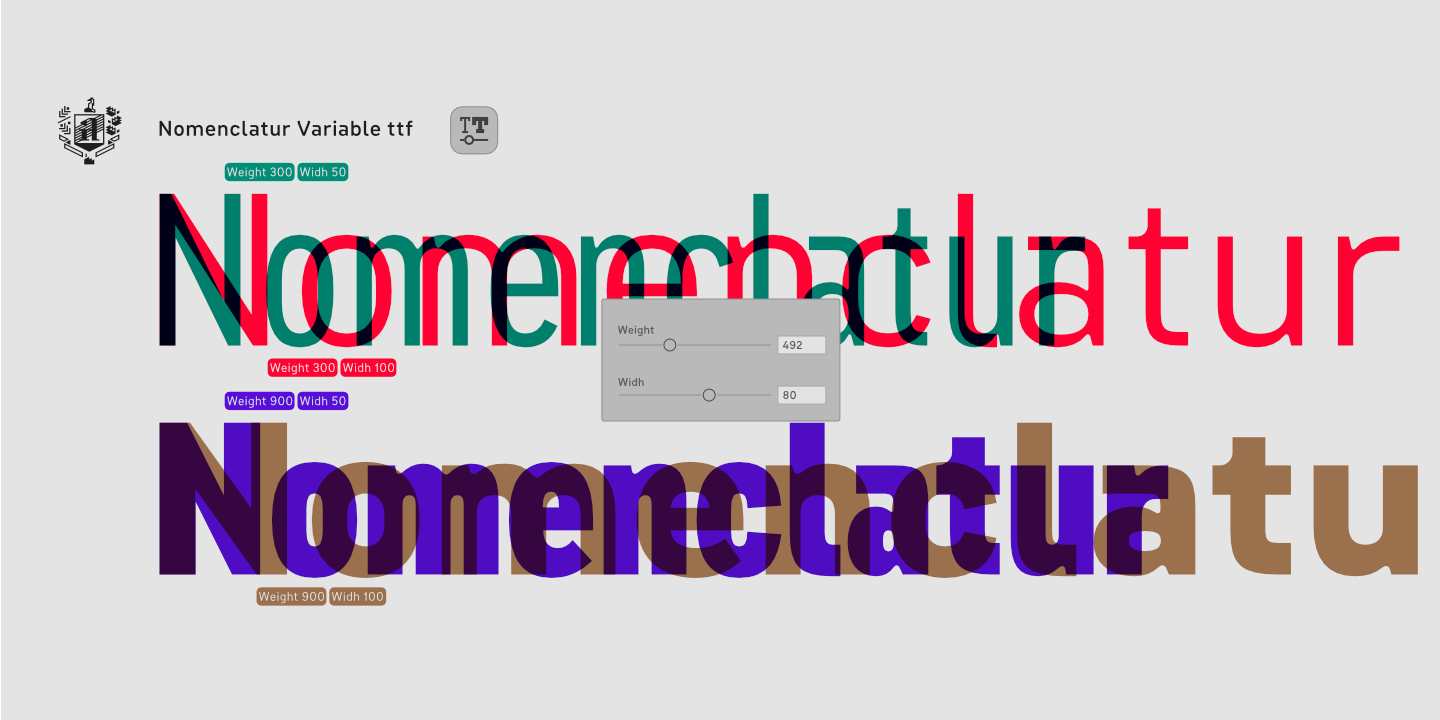 Nomenclatur Medium Condensed Font preview